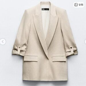 Zara Women's Cream Blazer Coat from TOKYO like new